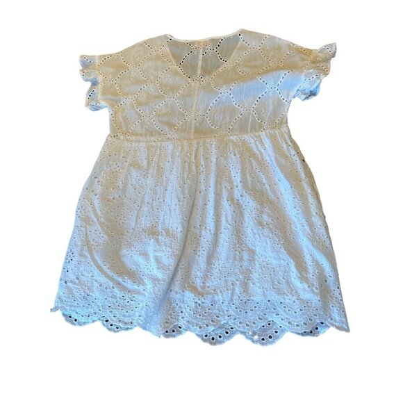 Entra White Eyelet Oversized Swim Cover Dress Size Small - Picture 7 of 7